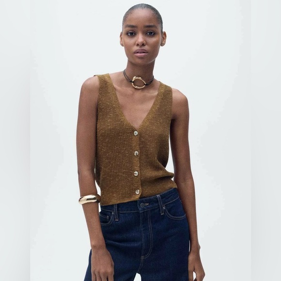 Mango Tops - NWT MANGO Jazmin Sleeveless Sweater Vest